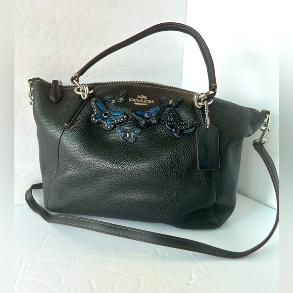 Coach NWOT Small Kelsey Satchel in Pebble Leather With Butterfly Aplique - Picture 1 of 7